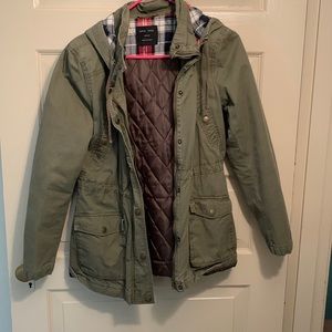 Love Tree Medium Green Hooded Jacket